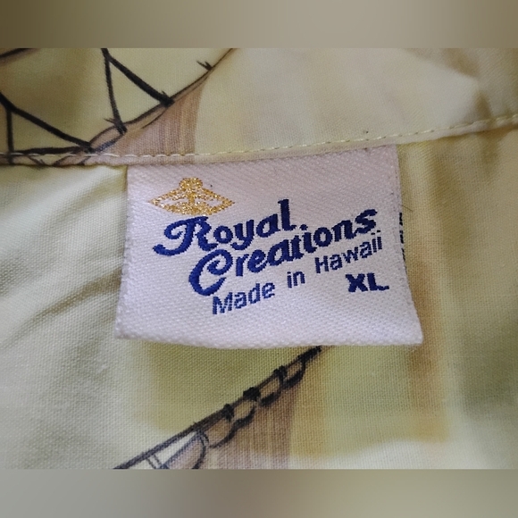 Royal creation Hawaii button down collard shirt size xl - Picture 3 of 8